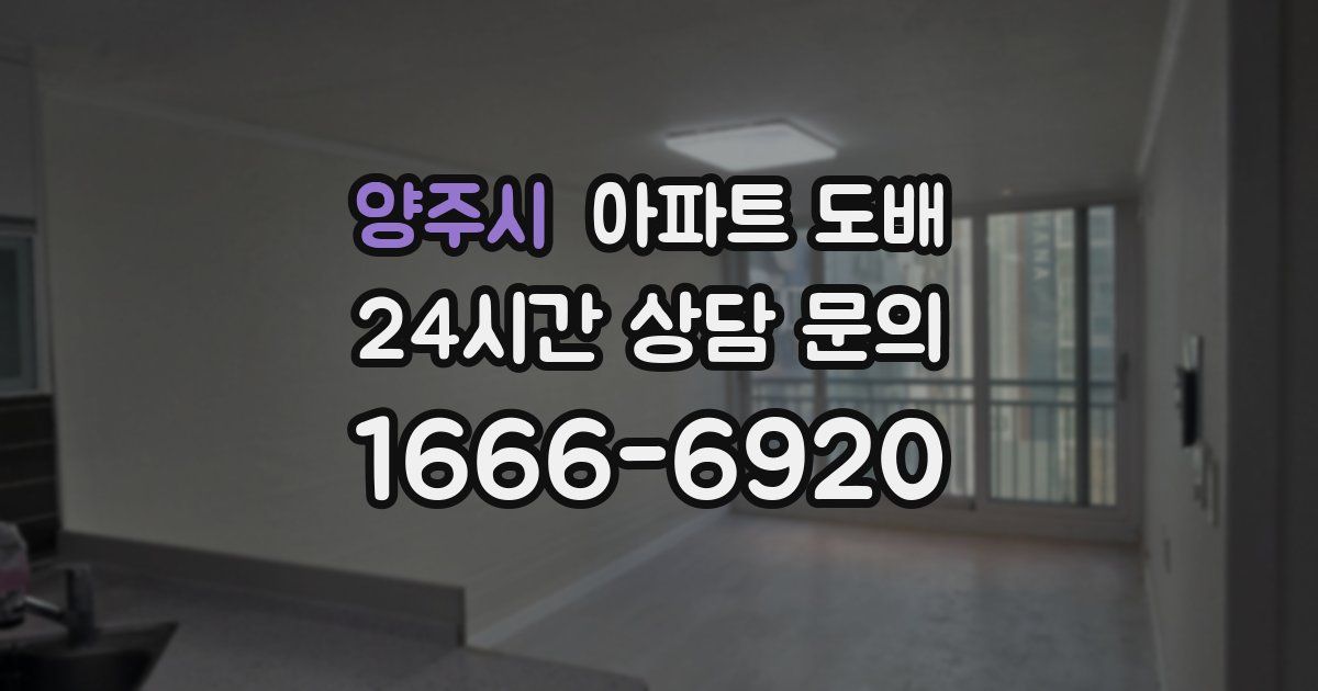양주시 아파트 도배