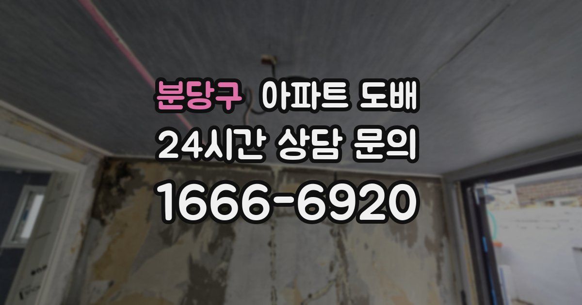 분당구 아파트 도배