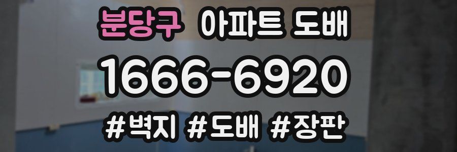 분당구 아파트 도배