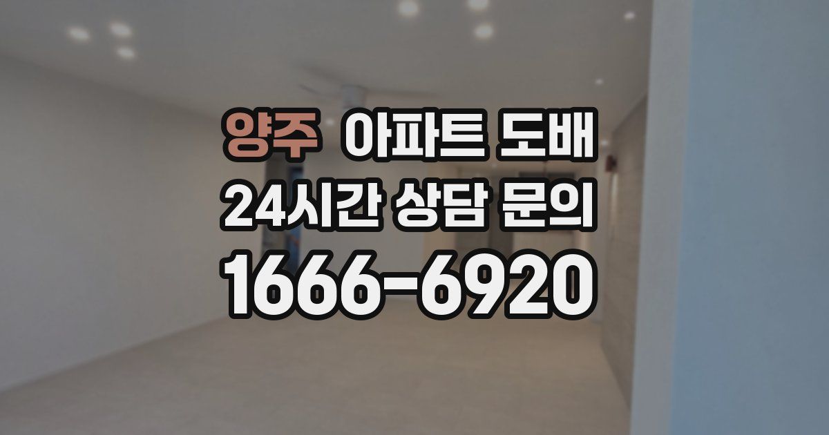 양주 아파트 도배