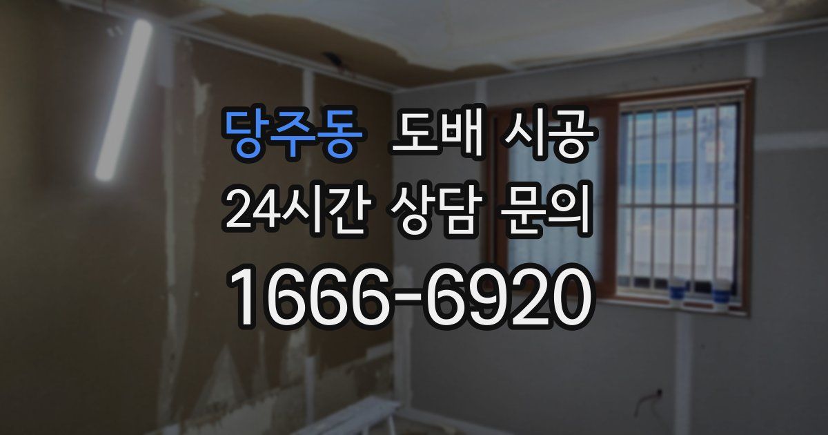당주동 도배 시공