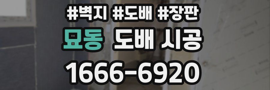 묘동 도배 시공