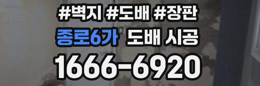 종로6가 도배 시공