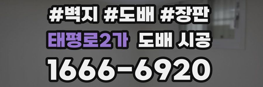 태평로2가 도배 시공