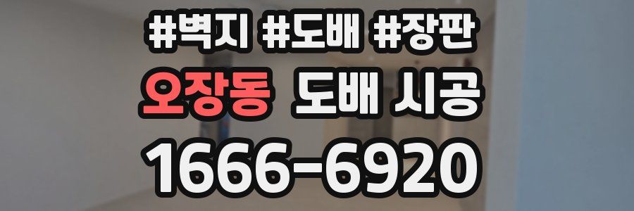 오장동 도배 시공