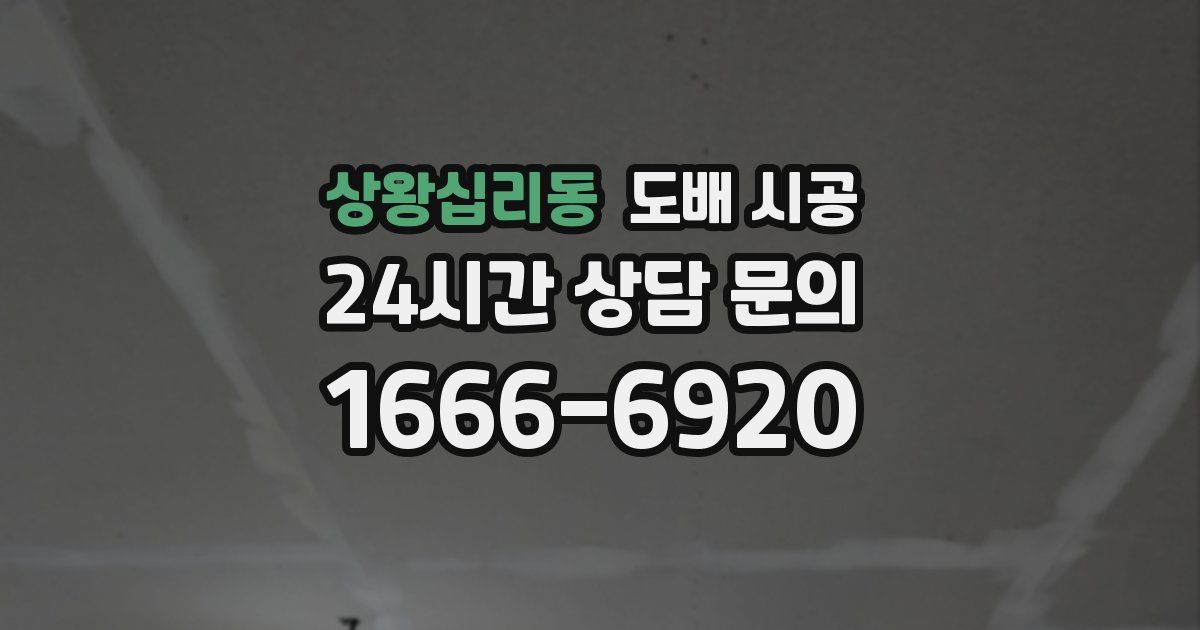상왕십리동 도배 시공