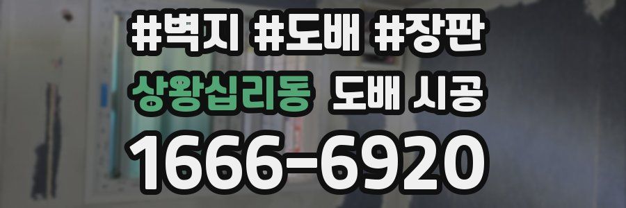 상왕십리동 도배 시공