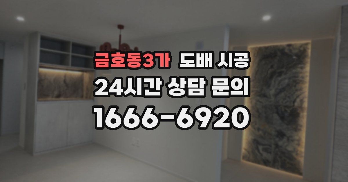 금호동3가 도배 시공