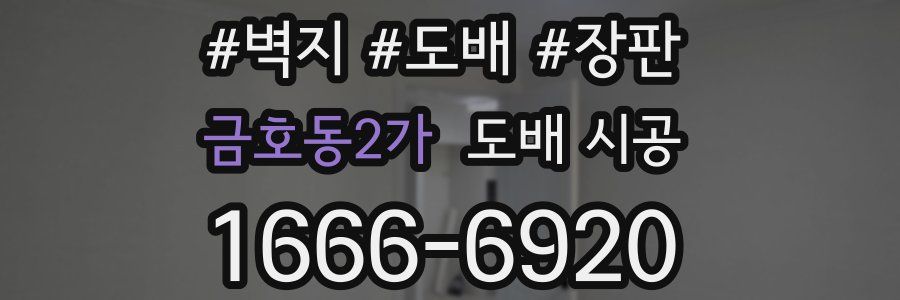 금호동2가 도배 시공