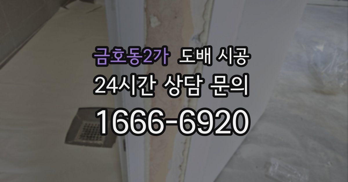 금호동2가 도배 시공