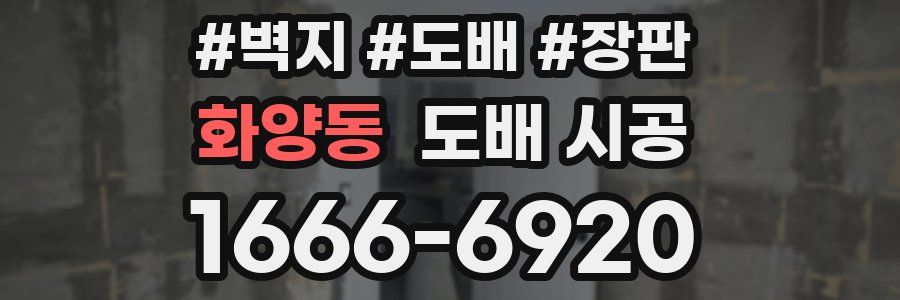 화양동 도배 시공