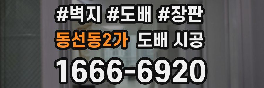 동선동2가 도배 시공