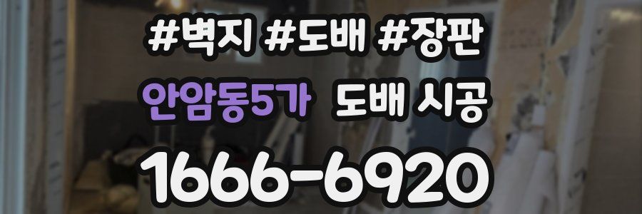 안암동5가 도배 시공