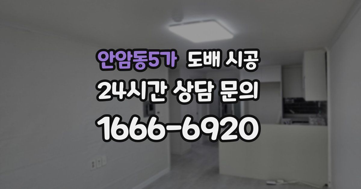 안암동5가 도배 시공