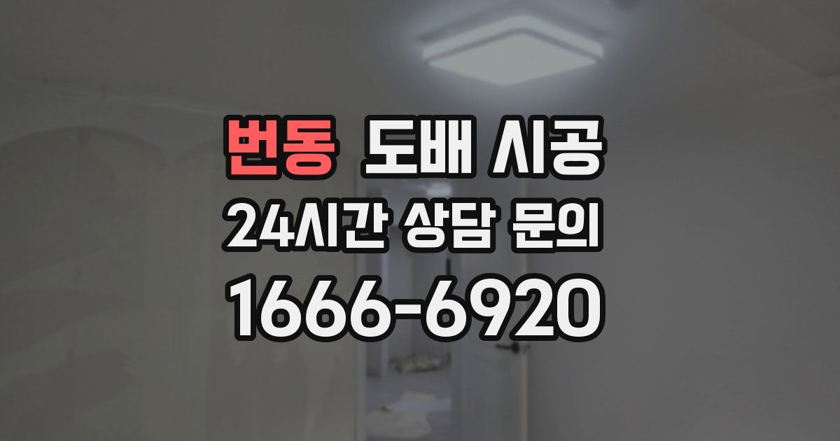 번동 도배 시공