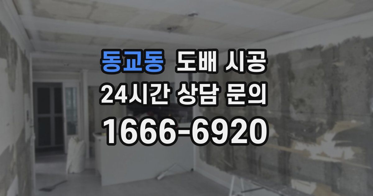 동교동 도배 시공