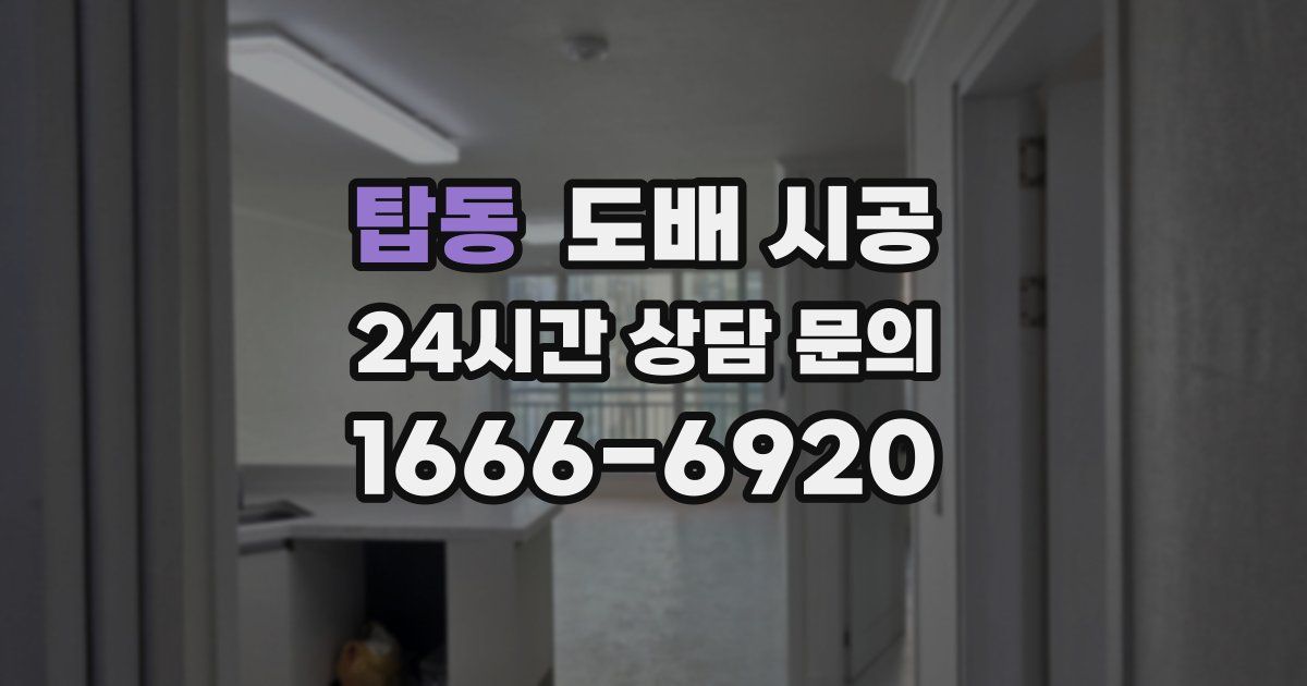 탑동 도배 시공