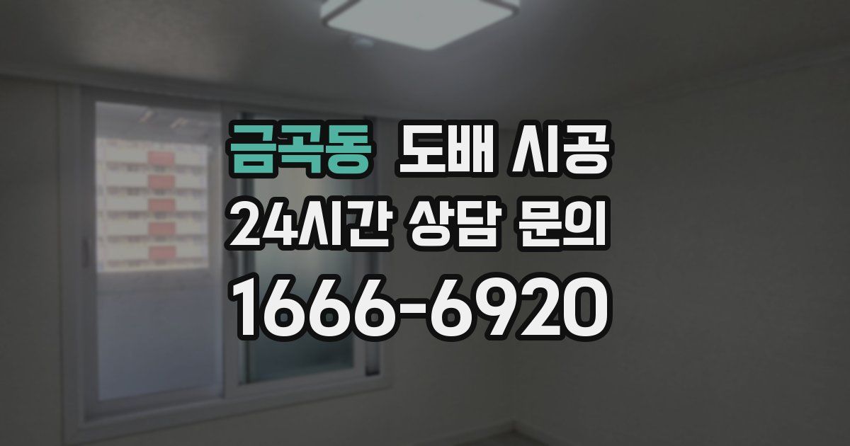 금곡동 도배 시공