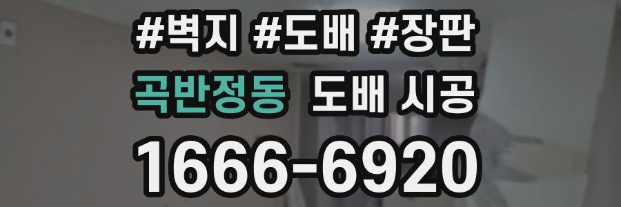 곡반정동 도배 시공