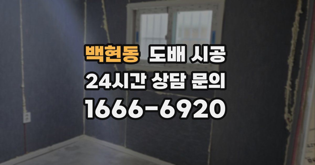 백현동 도배 시공