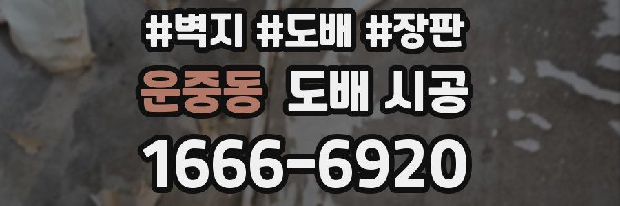 운중동 도배 시공