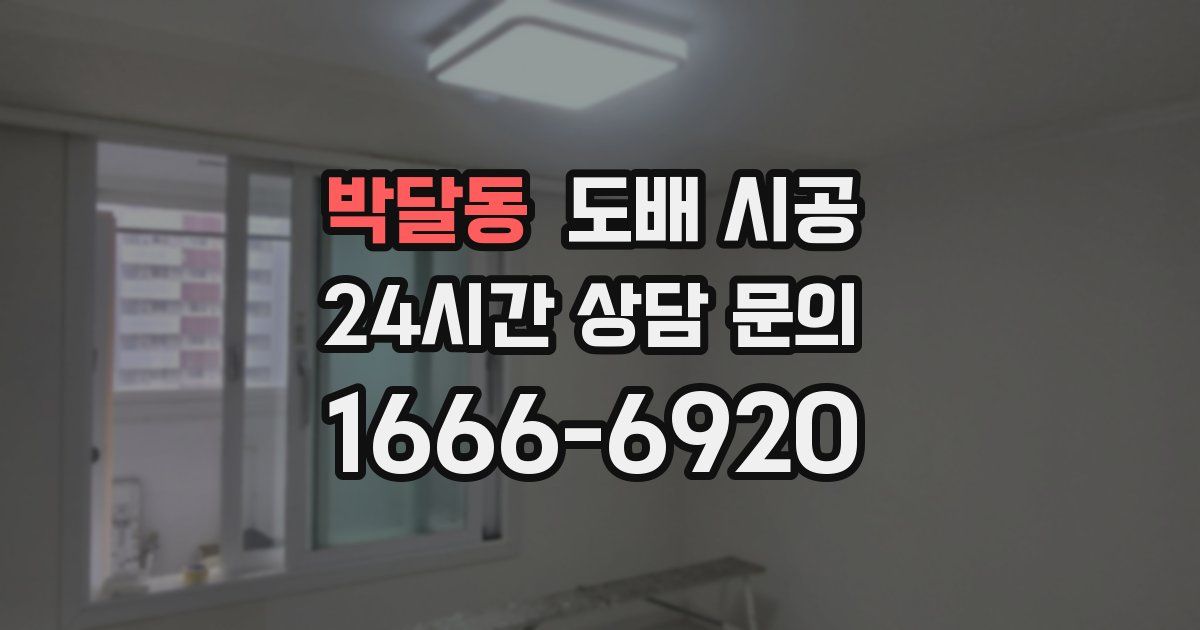 박달동 도배 시공