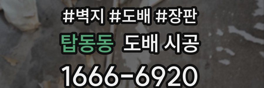 탑동동 도배 시공