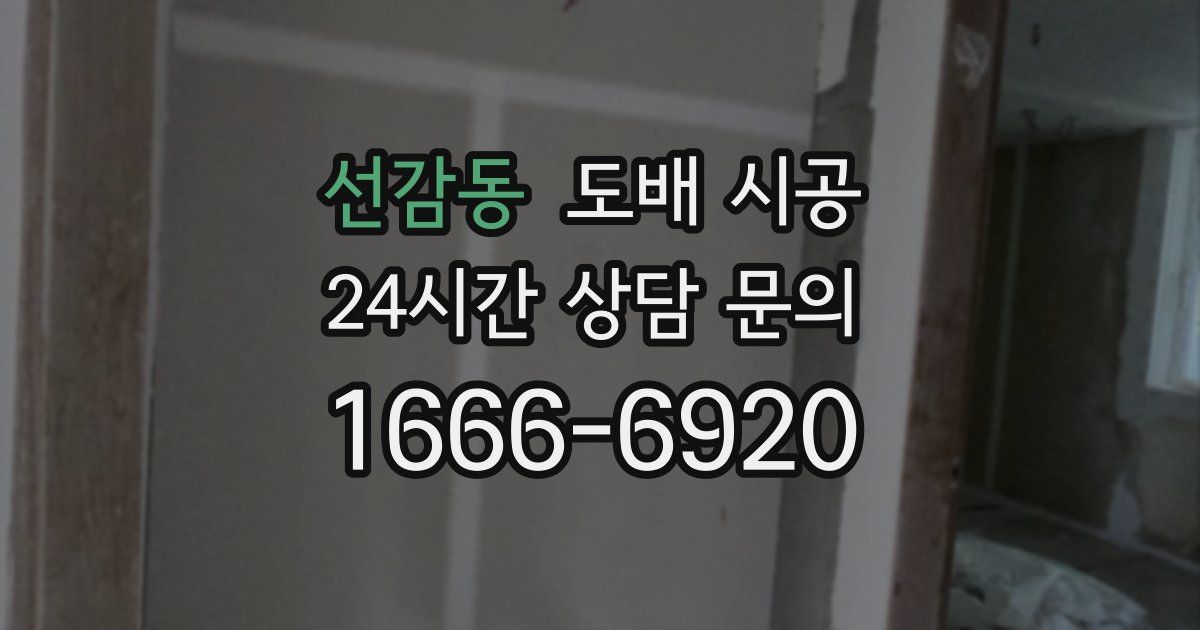 선감동 도배 시공