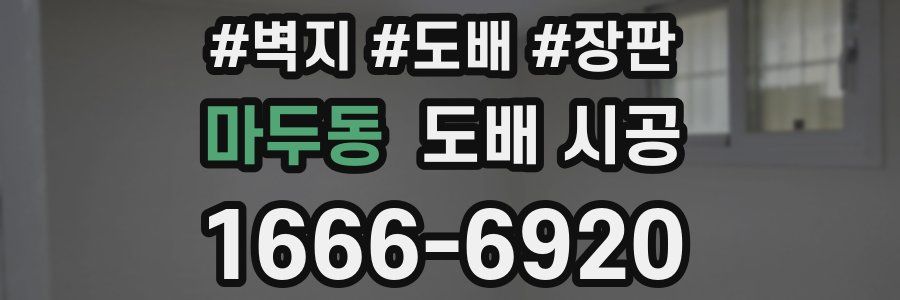 마두동 도배 시공