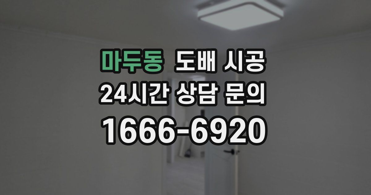 마두동 도배 시공