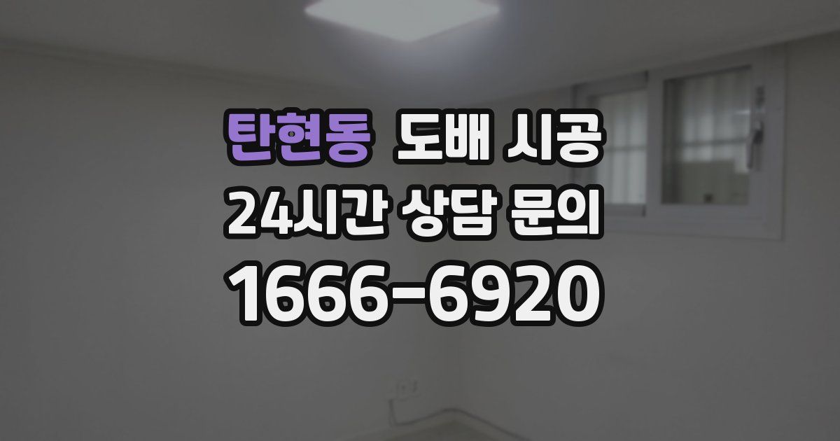 탄현동 도배 시공