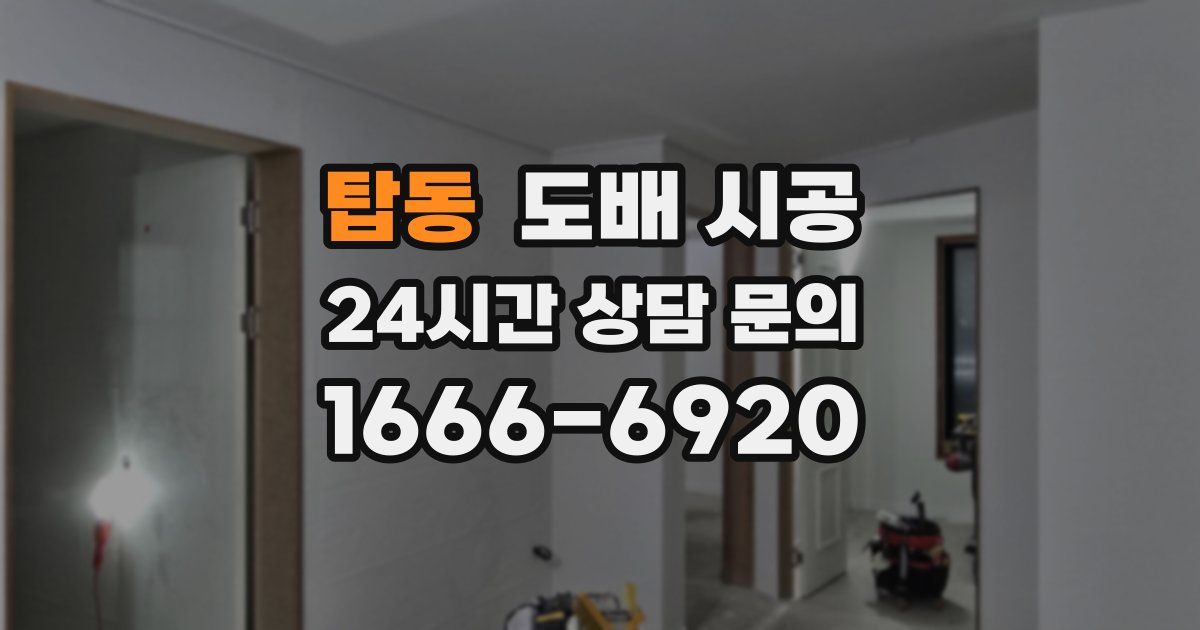 탑동 도배 시공
