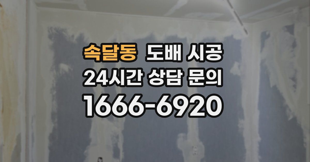 속달동 도배 시공