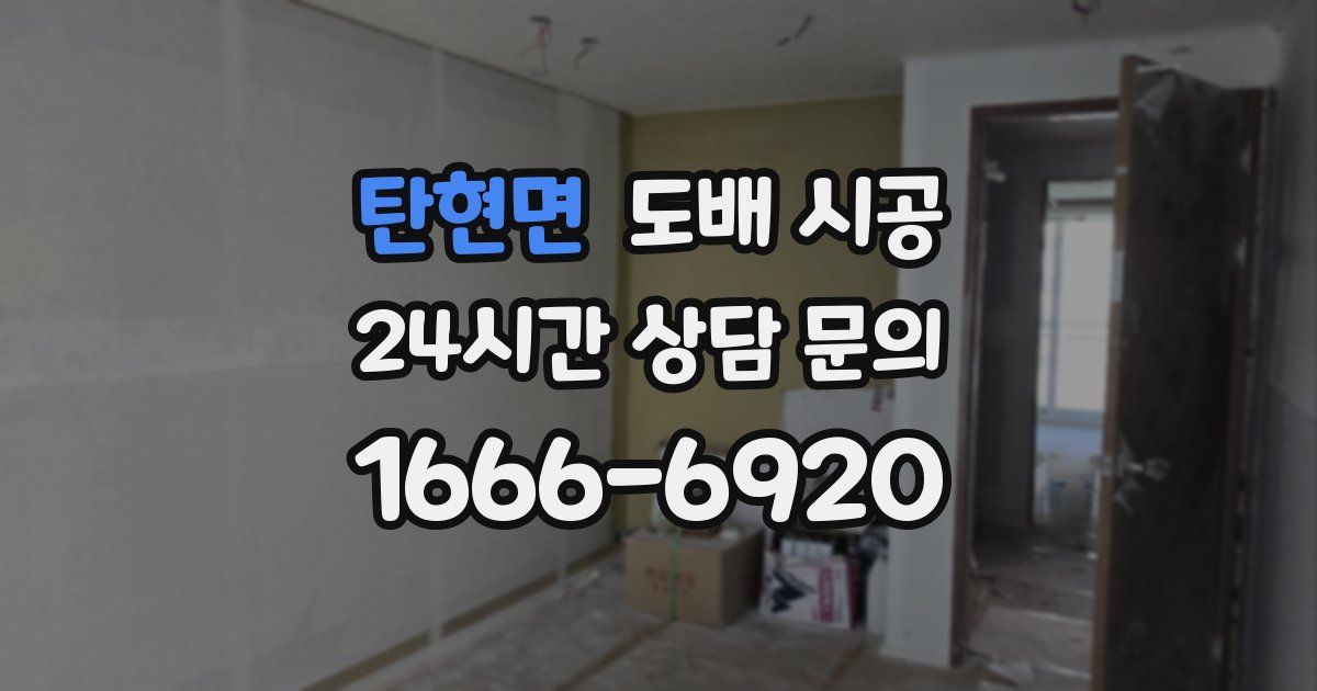 탄현면 도배 시공