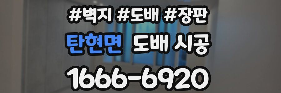 탄현면 도배 시공
