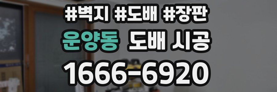 운양동 도배 시공