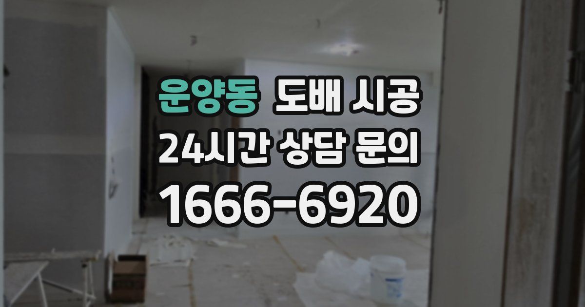 운양동 도배 시공