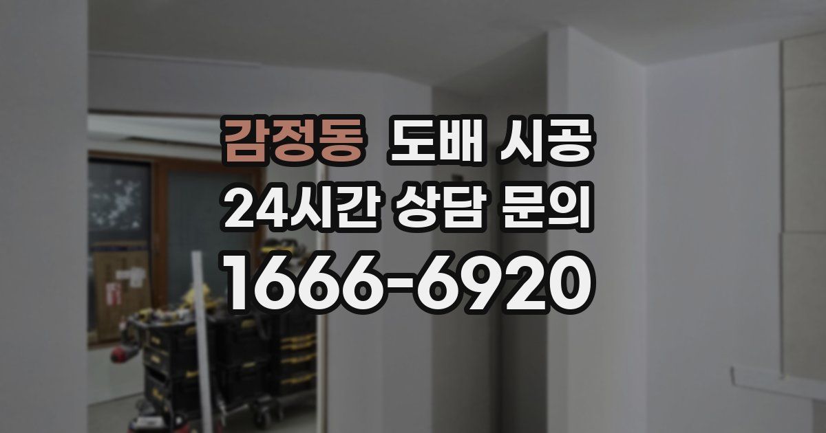 감정동 도배 시공