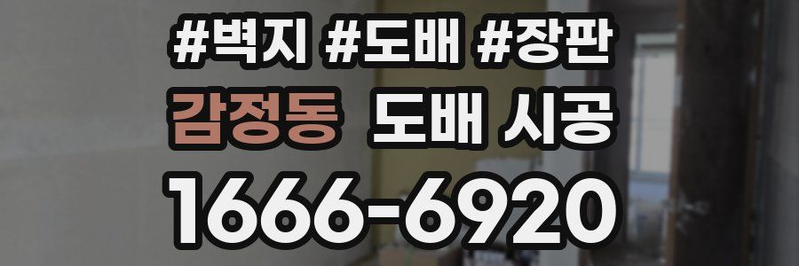 감정동 도배 시공