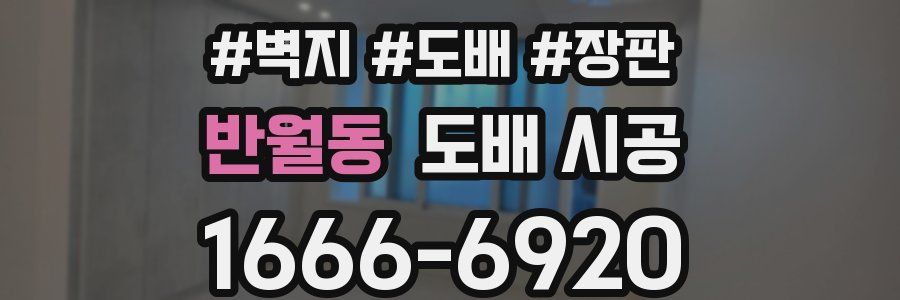 반월동 도배 시공