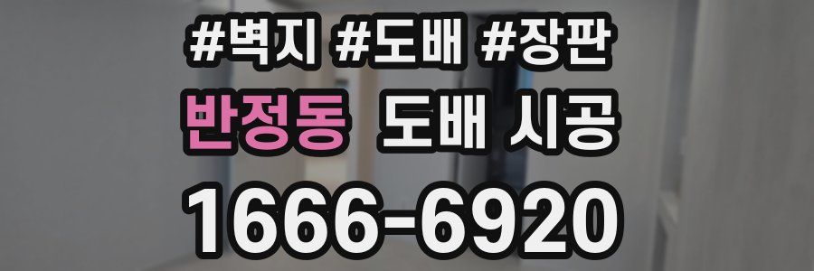 반정동 도배 시공