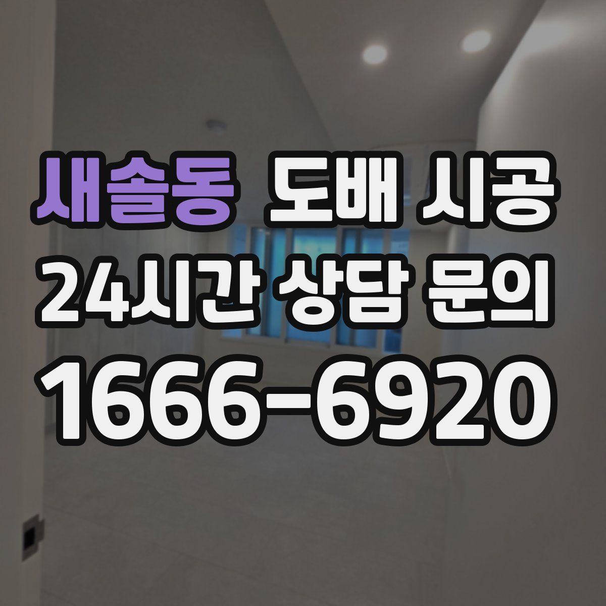 새솔동 도배 시공