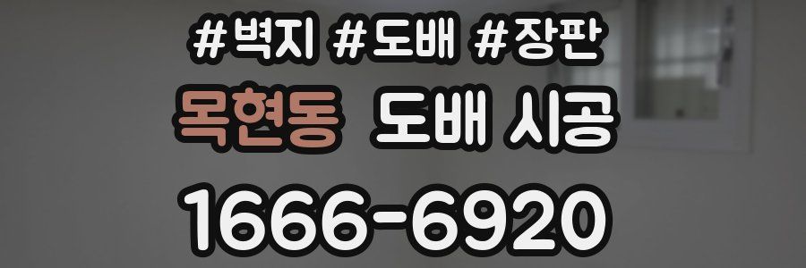 목현동 도배 시공