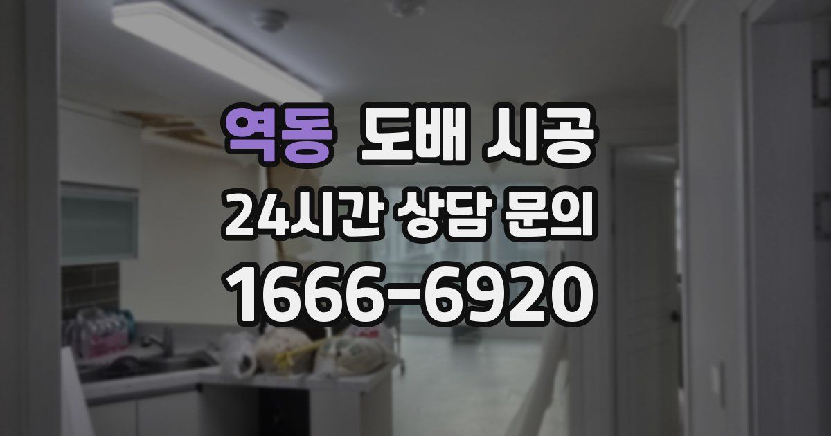역동 도배 시공