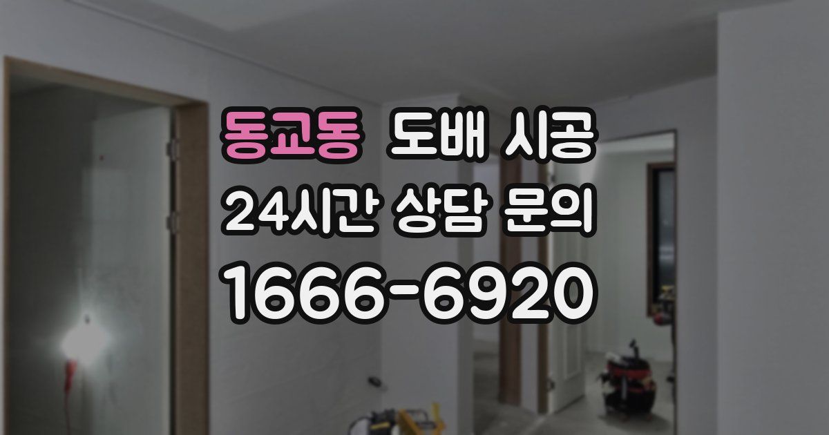 동교동 도배 시공