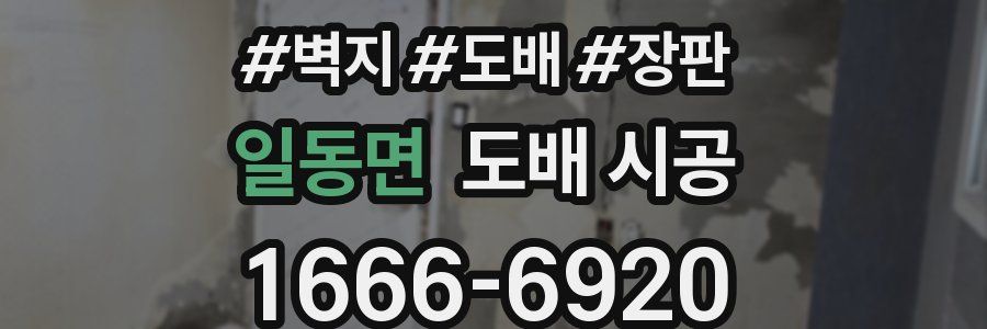 일동면 도배 시공