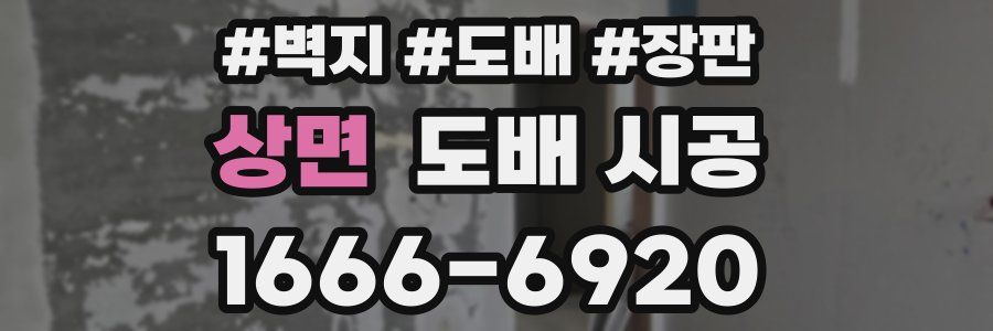 상면 도배 시공