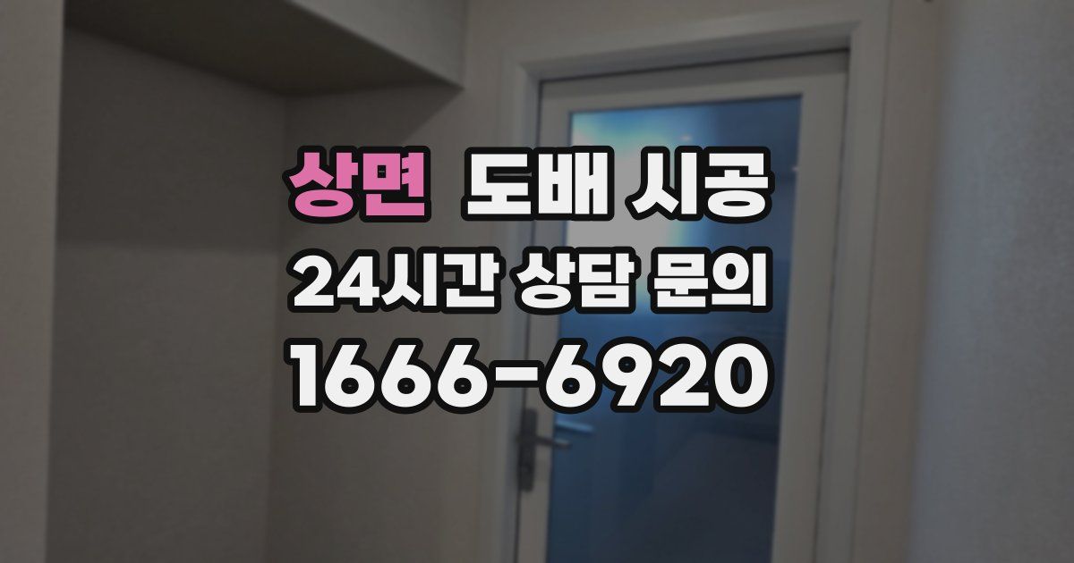 상면 도배 시공