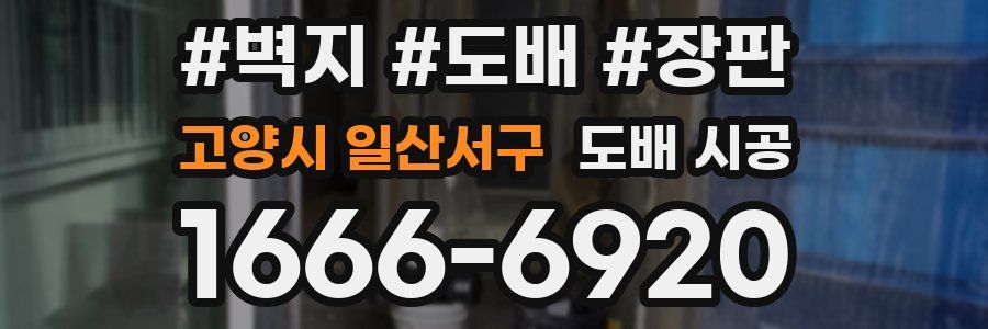 고양시 일산서구 도배 시공