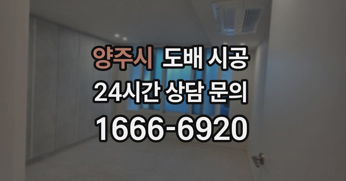 양주시 도배 시공